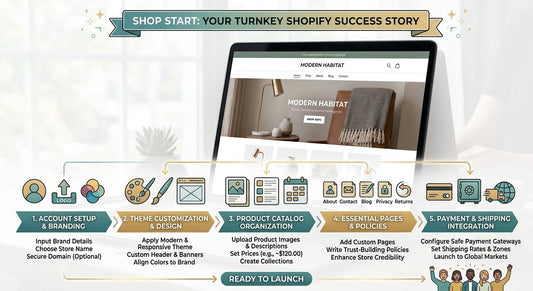 İnternetten Satışa Başlama Paketi – Anahtar Teslim Shopify Kurulumu
